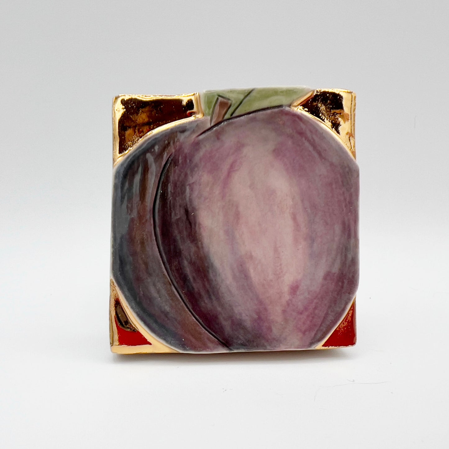 Plum, gold